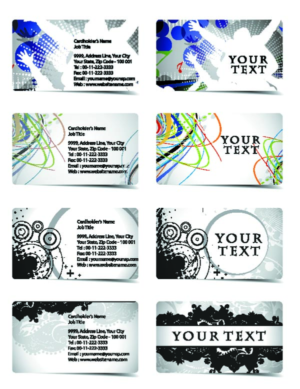 free vector 24 beautiful and practical business card templates vector
